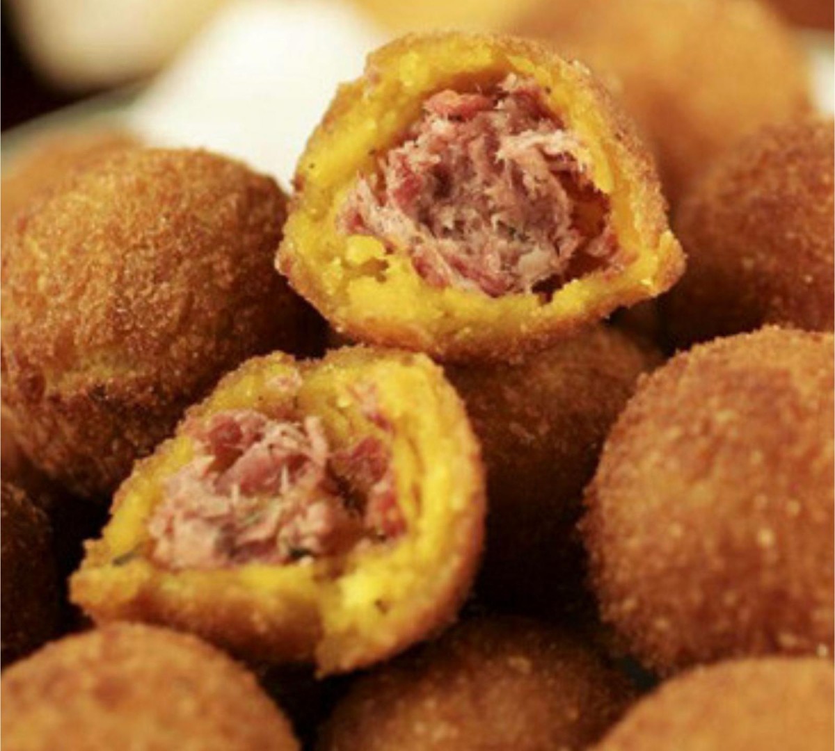Bolinho de abóbora com carne seca